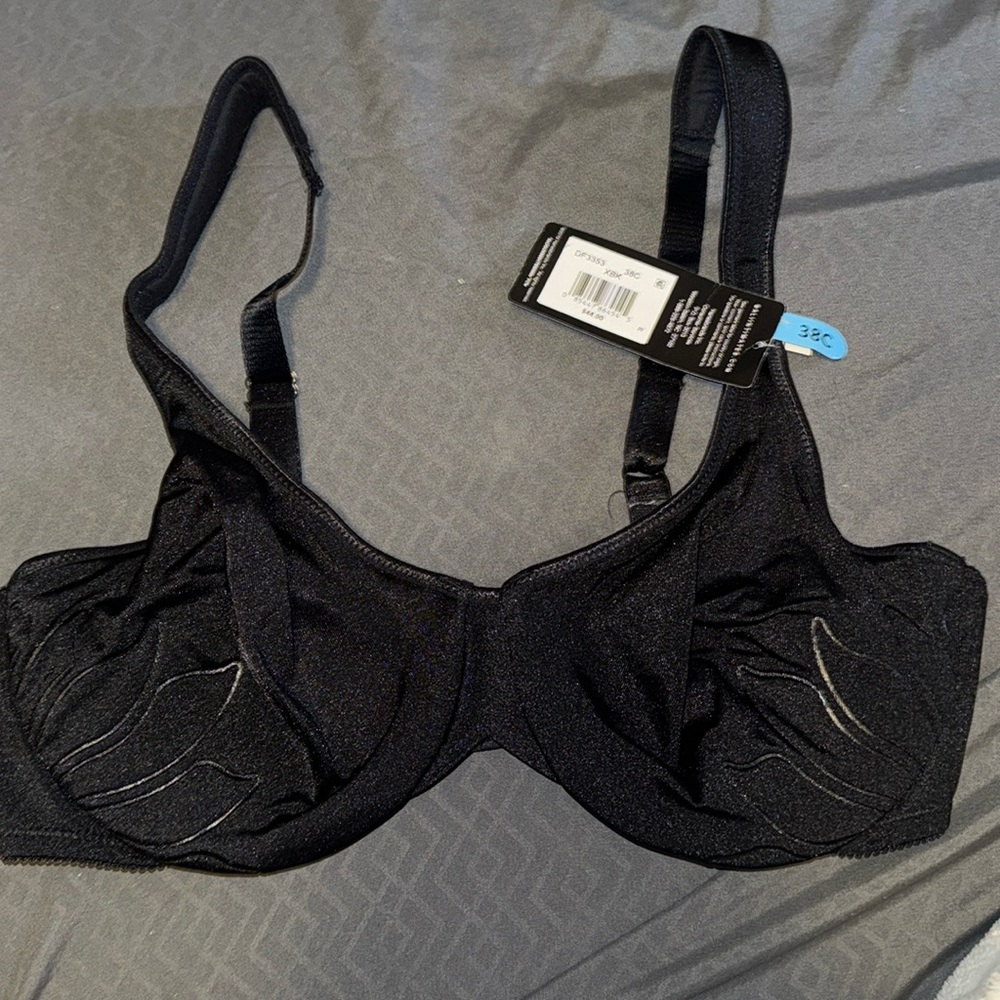 Bali Womens Live It Up Seamless Underwire Bra(3353)-Black-38C